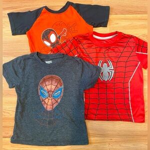 🕷️PACK OF 3 SPIDERMAN MARVEL TEES FOR BOYS SIZE 5T! SUPERHERO SHORT SLEEVE SHIRT